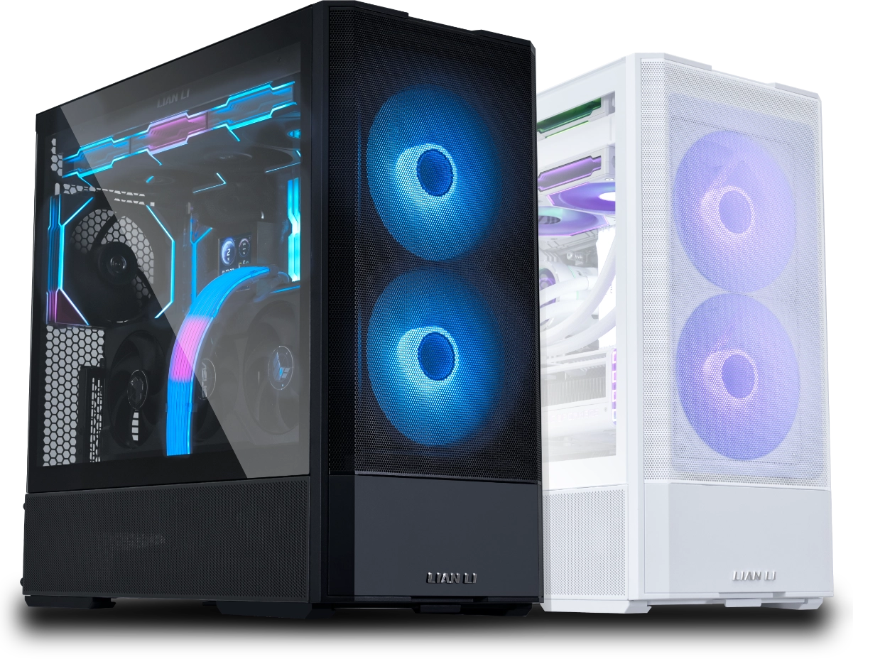 Black and white PC case options